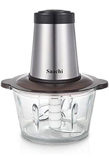 SAACHİ Electric Food Chopper Stainless Steel with 6 3D Blades, 3L NL-CH-566, Gray