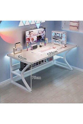 NKX Modern RGB Gaming & Workstation Desk Setup with Minimalist Aesthetic