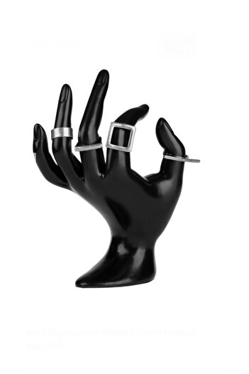 Jumbo Black hand jewelry organizer stand 11x8x17 cm