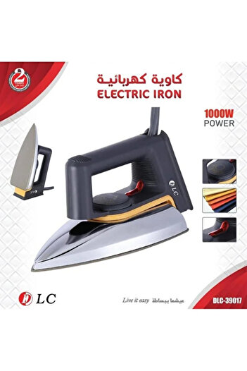 DLC DLC Dry Iron - Non-Stick & Scratch Resistant Aluminum Blade - 1000 Watts - 50/60 Hz - Classic