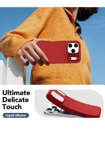 Wtech Apple iPhone 17 Pro Max 5G 2025 Soft Liquid Silicone Case Cover
