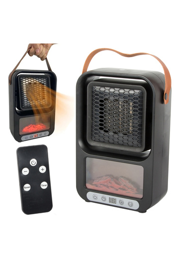 zola Electric fan heater, temperature control, 500W, remote control, 24x15.5x7 cm