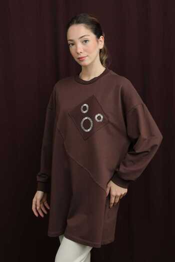 Puane Women's Pocket Embroidered Detailed Tunic 10727