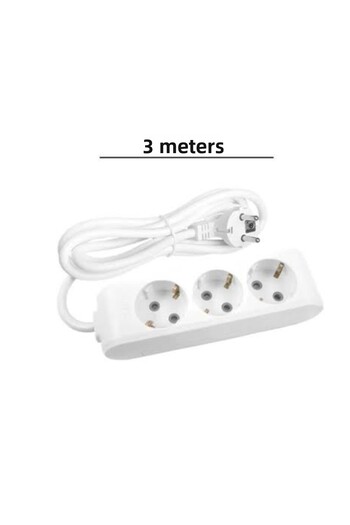 KIZILELMADA 3-Prong Plug with 3 Meter Durable Cable – Secure Connection for Home and Office