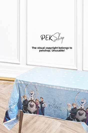 PEKSHOP Frozen Concept Elsa Tablecloth Elsa Concept Birthday Tablecloth