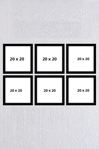 LİFE GLOBAL Black Frame Set 6 Pieces 20X20.