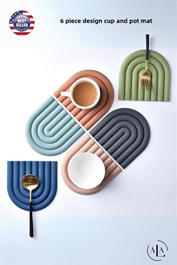 alastore Special Design Trivet Pot Pan Teapot Coaster Set Heat Resistant Large Size Silicone