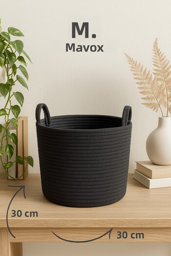 MaVaux Multi-Purpose, 30Cm-30Cm Medium Size, with Side Handles, Jute, Wicker, Woven Basket, Organizer