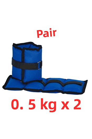 Om 0,5 kg 2 bucăți greutate albastră pentru mâini și glezne, terapie fizică, exerciții de reabilitare, greutate de nisip
