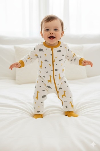Bolly Baby 100% Cotton Lined Non-Fiber 1-2-3 Years Old Seasonal Baby Girl and Boy Sleeping Bag