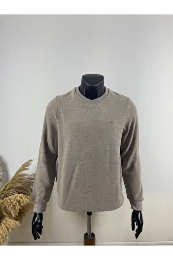 Sadık Collection Ercan Long Sleeve Thessaloniki Knitted Crew Neck Cotton Sweater 0309