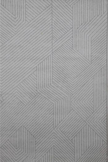 Alkaffary Carpet Cortina, Minimalist rug with a Geometric Lined Modern Design, Grey
