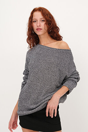 Addax Boat Neck Knitwear Sweater K10316