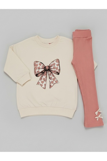 Beray Bebe Cotton Seasonal Bow Printed Leggings Set