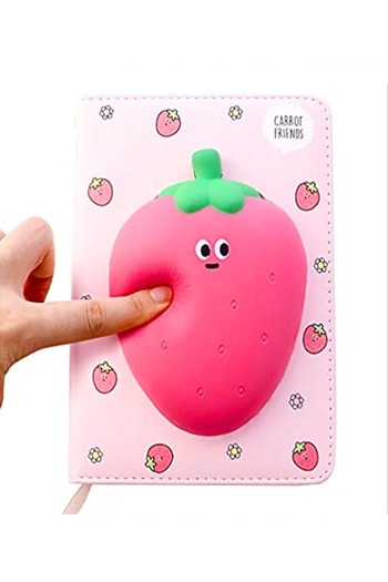 Raffine Cute Memory Sponge Strawberry Pattern Diary Notebook School Office Writing Drawing Notepad Perfect G