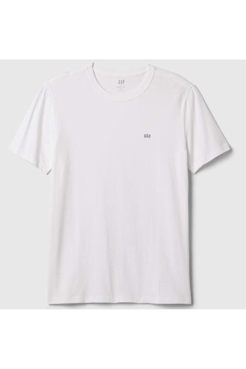 GAP V-Frch Everyday Soft Micro Logo Crew T-Shirt 502022 Short Sleeve Tee Men's T-Shirt White