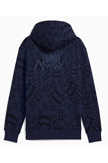 Puma 689536 Team Jaws Post Game Hoodie Качулка за мъже LACİVERT