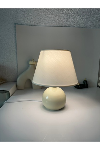 EvLight Lavinya Cream Fabric Metal Lampshade