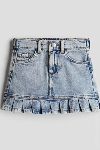 Kidmark Çocuk Modası Girl's Ruffle Detailed Denim Skirt