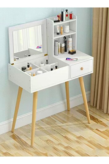 Raffine Multifunction Modern Upgraded Design One Drawer Vanity Makeup Glass Mirror Dressings Storage 15 mm T