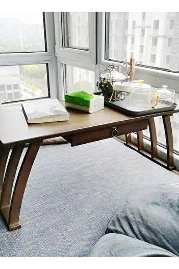 Raffine Piece Japanese Low Table Floor Tea Table Altar Table for Meditation Wooden Coffee Table