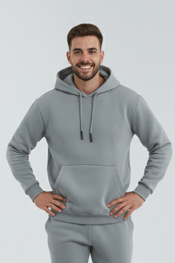 OXVİN Φούτερ Fleece Hooded Puff - Kangaroo Pocket, 3 Thread - ORIGINAL MOLD
