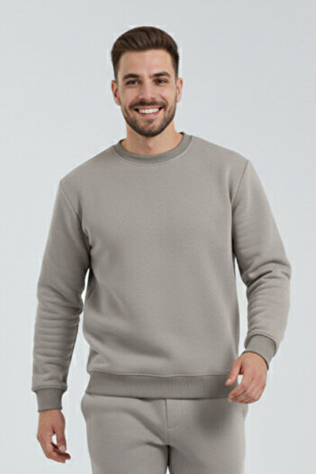 OXVİN Φούτερ Hodies Winter Crew Neck 3 κλωστών από μαλακό ύφασμα (με φλις εσωτερικά) - ΠΡΩΤΟΤΥΠΟ ΣΧΕΔΙΟ