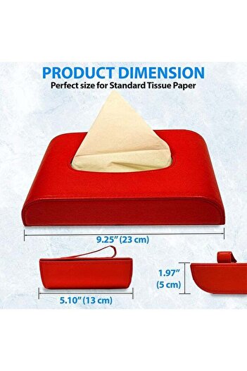 Bukela Tissue Box, Premium Tissue Holder, Faux Leather Sun Visor Tissue Holder, Stylish and Convenie
