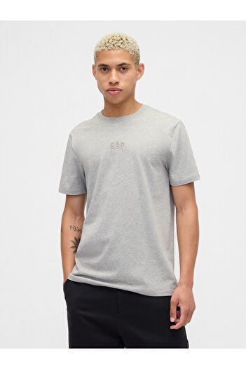 GAP Erkek Gri Everyday Soft Mini Logo T-Shirt
