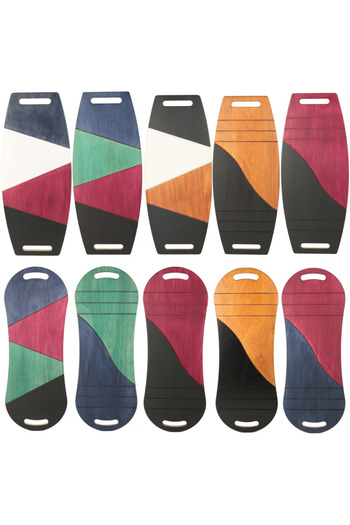 Wood Stone Art Colorful Balance Board - Balance Roller Board Surfing and Skateboarding Training Board 73 X 31 cm