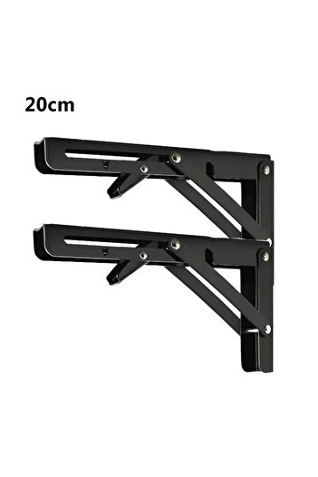 Choice 2PCS black 10inch 2Pcs Triangle Folding Angle Bracket Heavy Support Adjustable Wall Shelves Mounted
