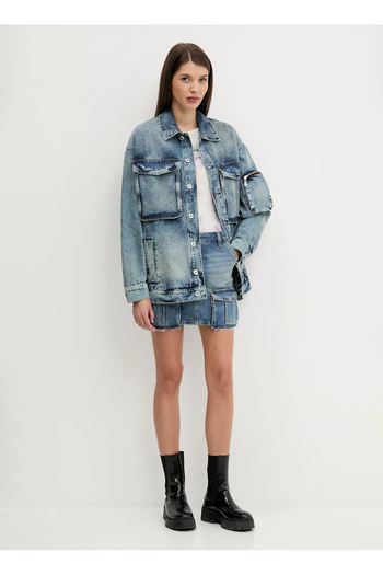 Karl Lagerfeld Jeans Mavi Kadın Denim Ceket A3W14011