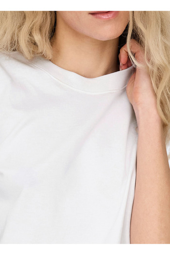 ONLY ONLMONJA S/S TEE JRS NOOS Λευκό γυναικείο κοντομάνικο μπλουζάκι