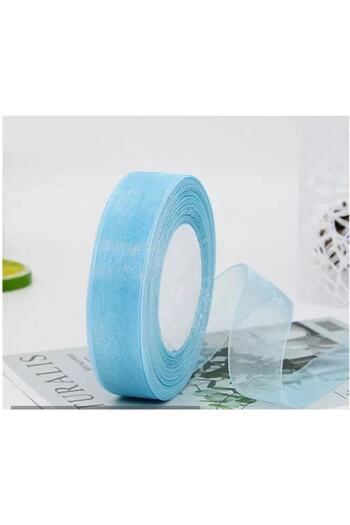 Deniz Party Store Panglică Albastră Organza 2 Cm 50 Metri Ornament Cadou