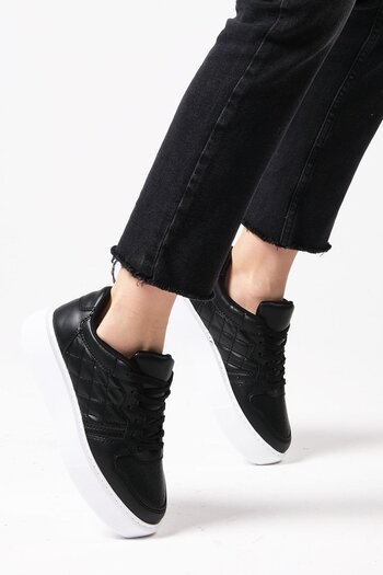Mio Gusto Theresa Black Color Women's Casual Sneakers Sneakers