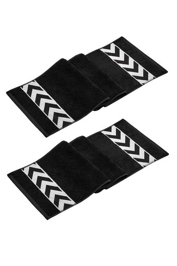 VEVİEN HOME Сержант 30x100 см 100% бавовна (450 GSM) Чорний 2-х частинний спортивний рушник для фітнесу, тренажерного залу, гольфу та боксу