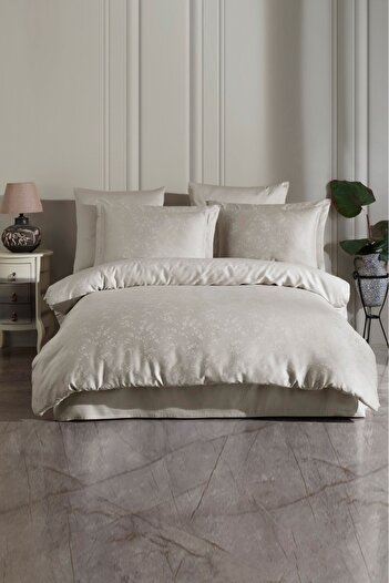 VAROL Liyosel Jacquard Duvet Cover Set Single - Eva Stone