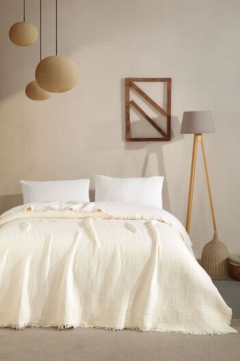VAROL 5 Layer 100% Cotton Muslin Bedspread – 230X240 cm