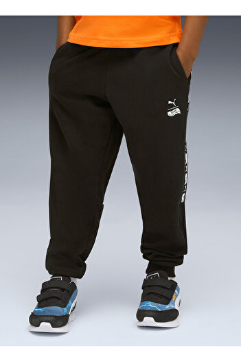 Puma Black Boy's Sweatpants with Normal Leg 63239701-Puma X Hot Wheels Sweatpan