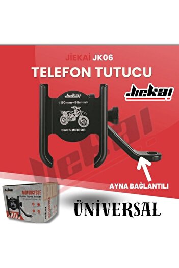 JİEKAİ Rks Easy Pro 50 Uyumlu Motosiklet Telefon Tutucu Ayna Bağlantılı Titreşim Yapmaz *JK-06