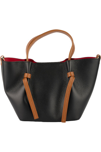 AZZURA Maple bag, 100% natural leather, black