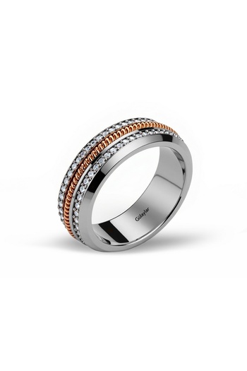 Diamond Line-Gülaylar Amore Koleksiyonu Kadın Taşlı Bijuteri Modern Alyans