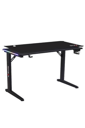 SPEARPC LC-120 Gaming Table (with Mouse Pad, Table Size 1.2m x 60cm) and RGB Lighting Remote Control)