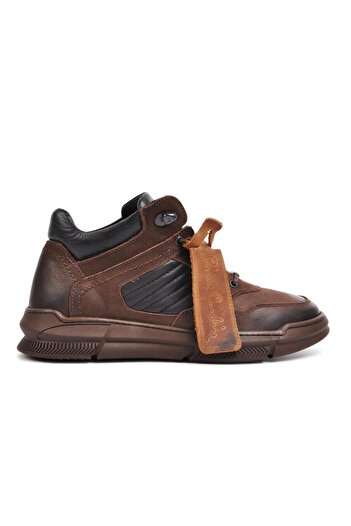 Pierre Cardin 77554 Ανδρικές μπότες από γνήσιο δέρμα Nubuck καφέ