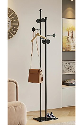 Generic a modern, minimalist floor-standing coat, Abaya and clothes rack, a Nordic and light luxury design