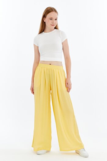 Maison La Femme Women's Trousers Tansel Fabric High Waist Wide Leg