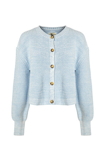 F&K 3X2 Crew Neck Cotton Cardigan