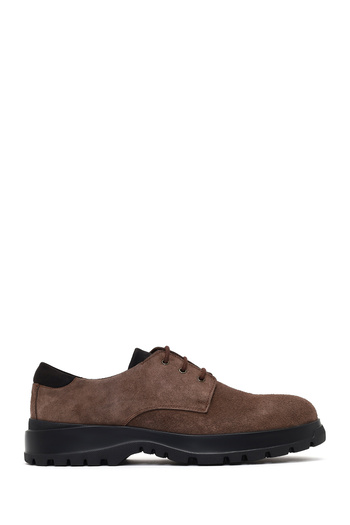 Derimod Men's Brown Lace-Up Thick Soled Suede Leather Casual Shoes 25Wfd632010
