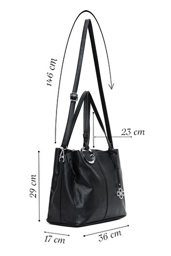 Derimod Women's Black Long Strap Shoulder Bag 25Wbd263618