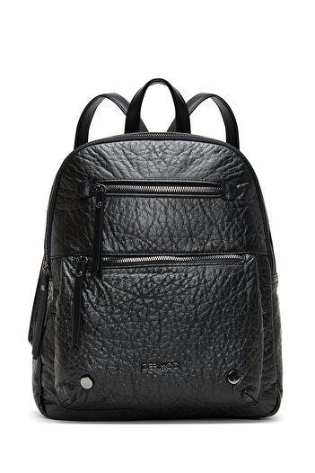 Derimod Women's Black Casual Backpack 25Wbd2496Ft